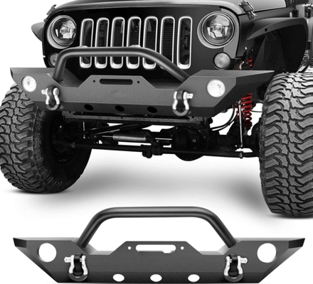 Jeep Wrangler Rock Crawler Front Off Road Metal Bumpers 63*16in Carbon Black
